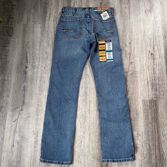 NWT Ariat Jeans Mens 32x34 M7 Slim Straight Rebar Work Western Durastretch - Picture 6 of 9
